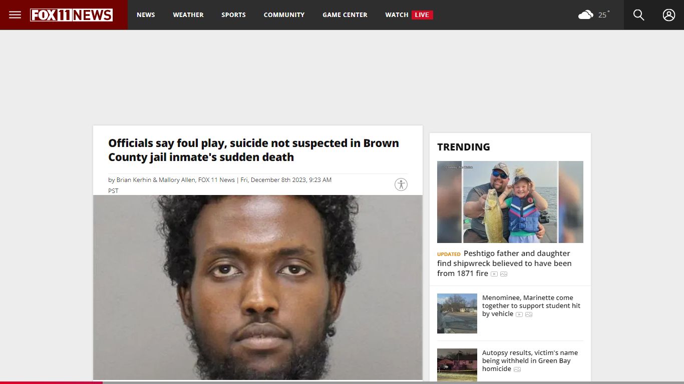 Probe begins on Brown County jail inmate's sudden death